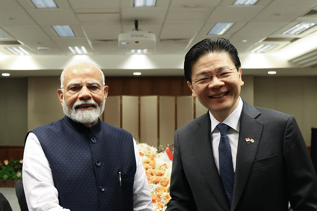 Prime Minister Modi with Singapore PM Lawrence Wong